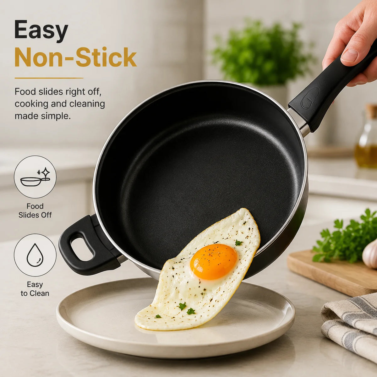 13-Piece Nonstick Cookware Set, Pots and Pans Set with Glass Lids & Kitchen Utensils, Black Kitchen Cooking Set with Frying Pan Saucepan Stock Pot for Home