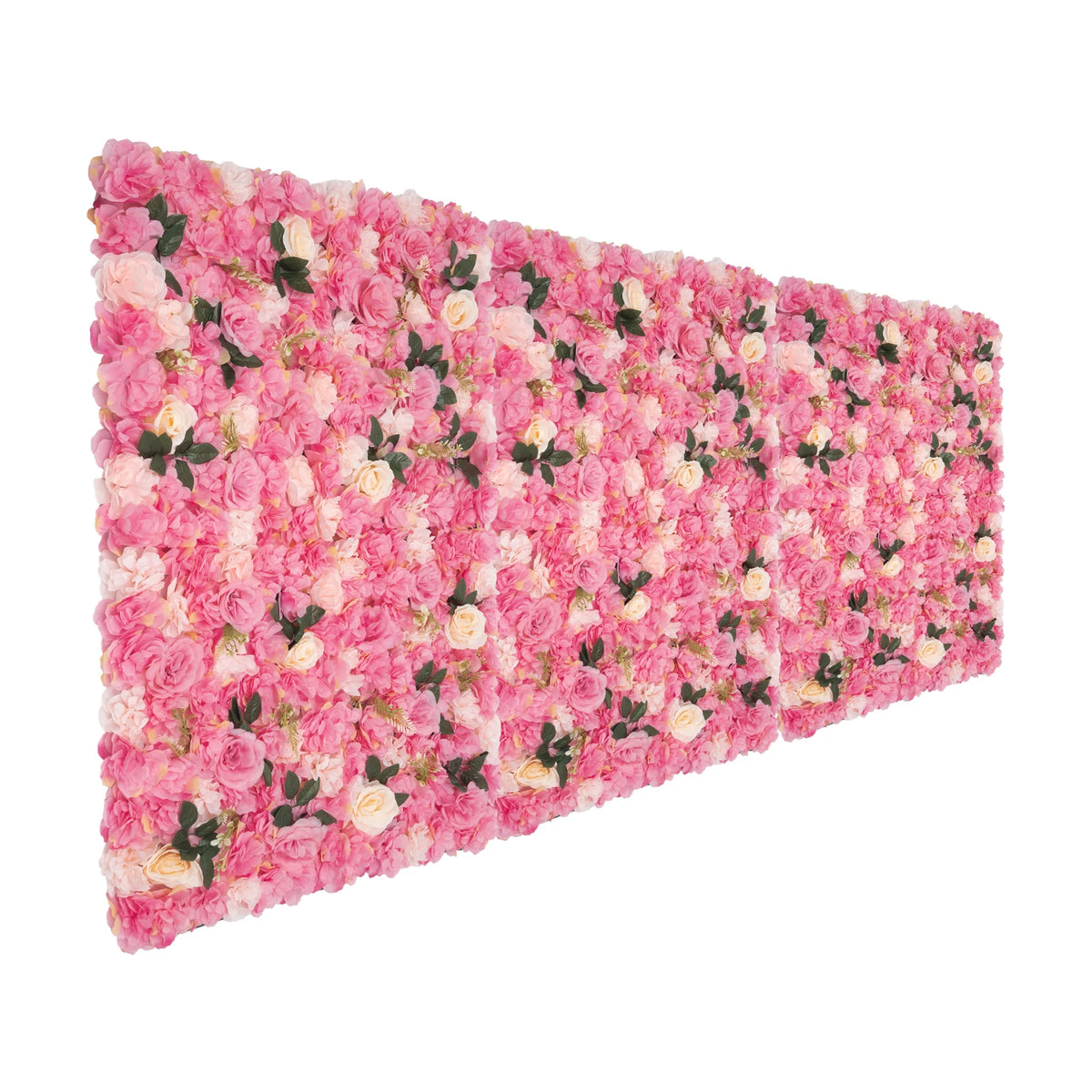 12 Artificial Wallflower Backgrounds, 24' X 16' Pink Floral Siding, for Home Party Wedding Decor Faux Roses in Pink As