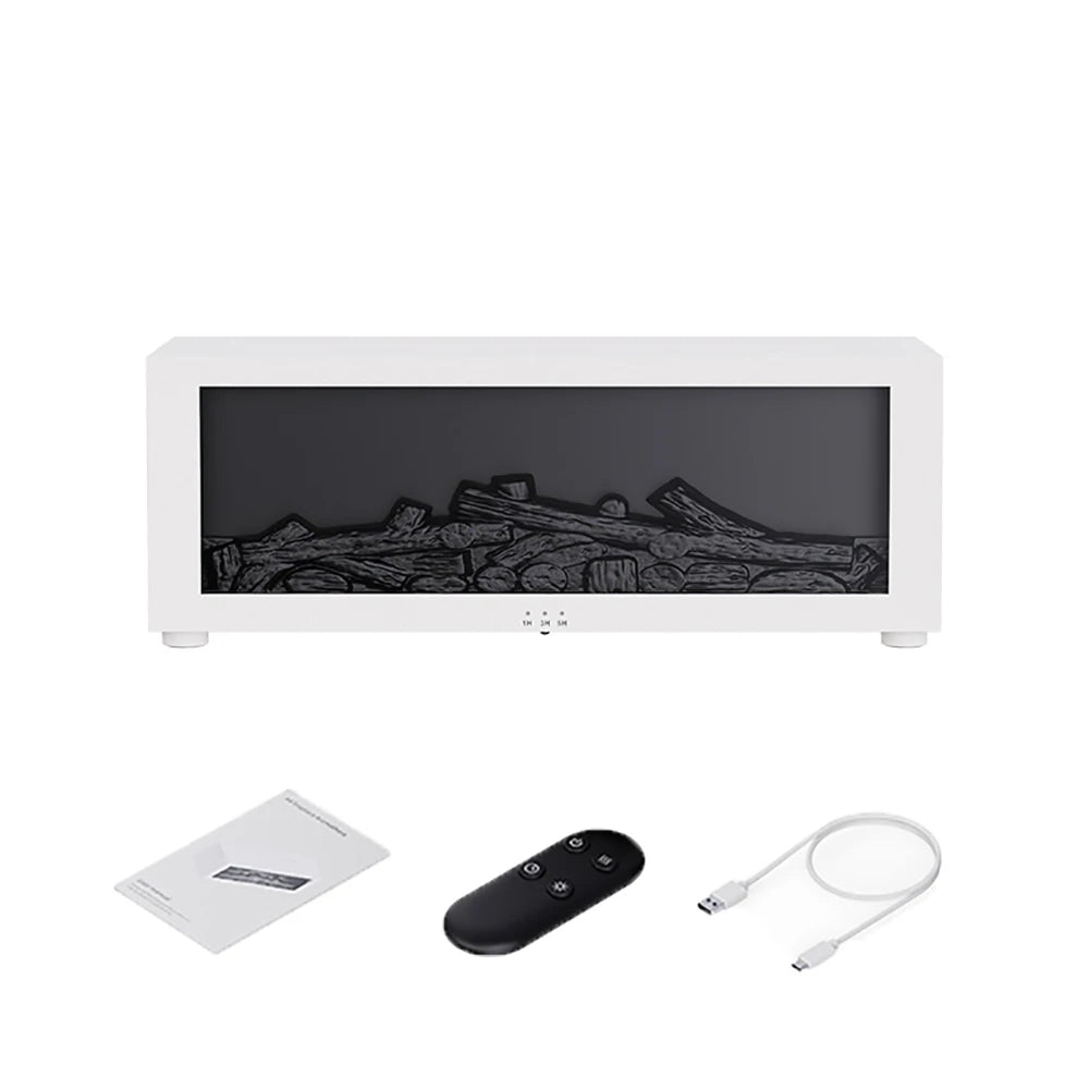 Silent Flame Aromatherapy Diffuser With Led Light And Usb Remote Control