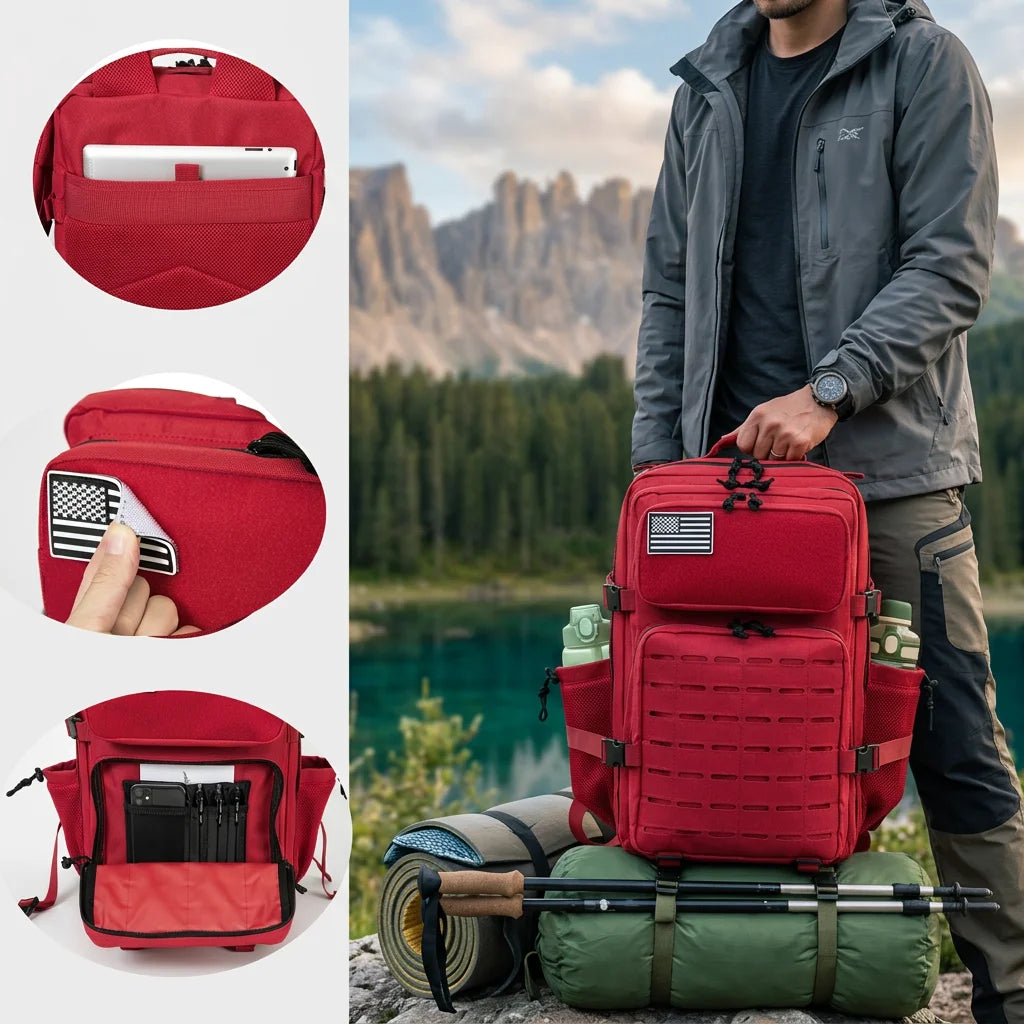 ReFire Gear Tactical Backpack Featuring Molle Webbing And Cup Holders