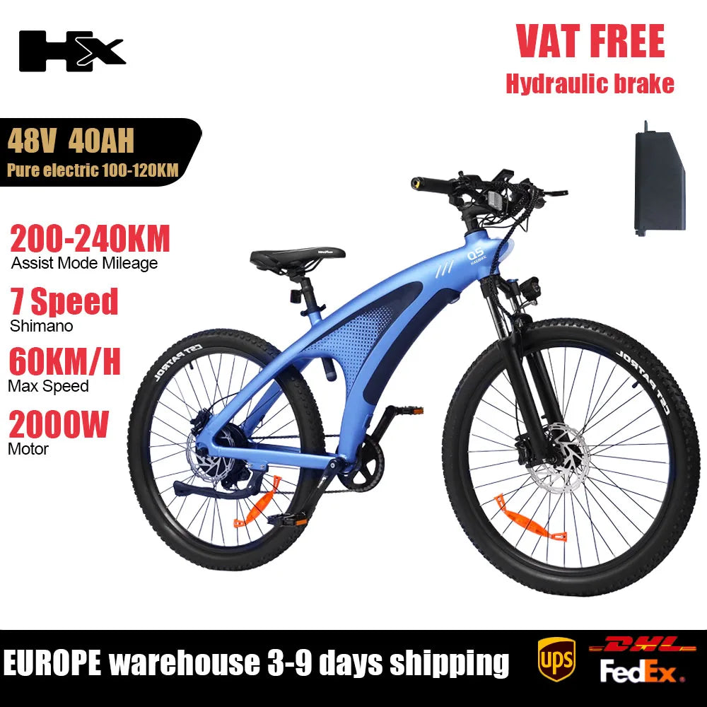 HUANCI Aluminum Electric Mountain Bike With Torque Sensor