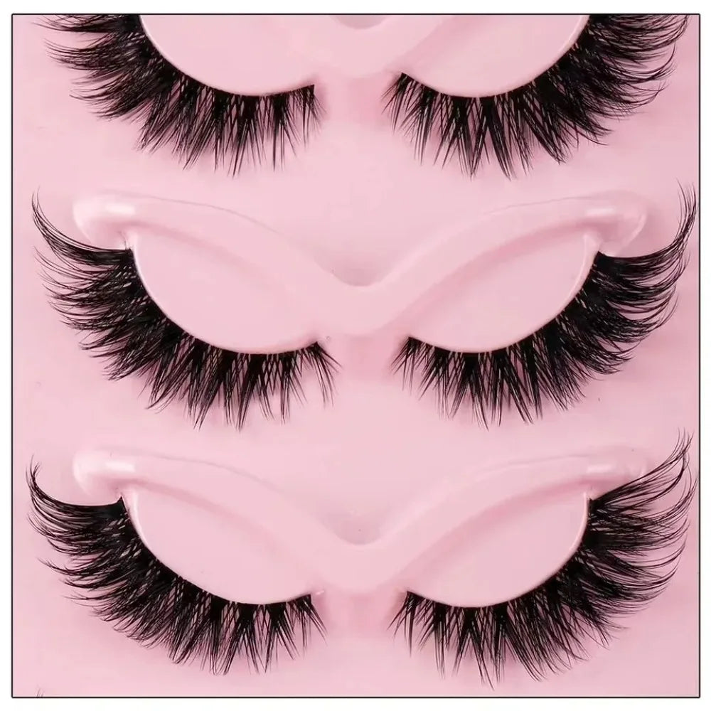 Hot Selling 5 Pairs Cat Eye False Eyelashes Natural Look Wispy Lashes for Daily Eye Makeup