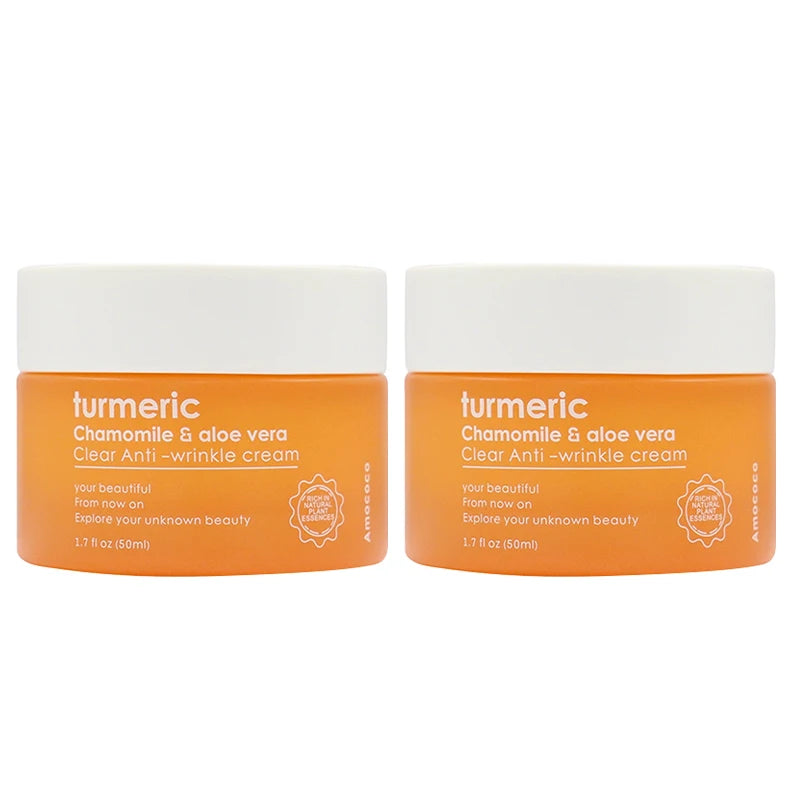 Amococo Natural Turmeric Face Cream Anti Aging Moisturizer With Collagen