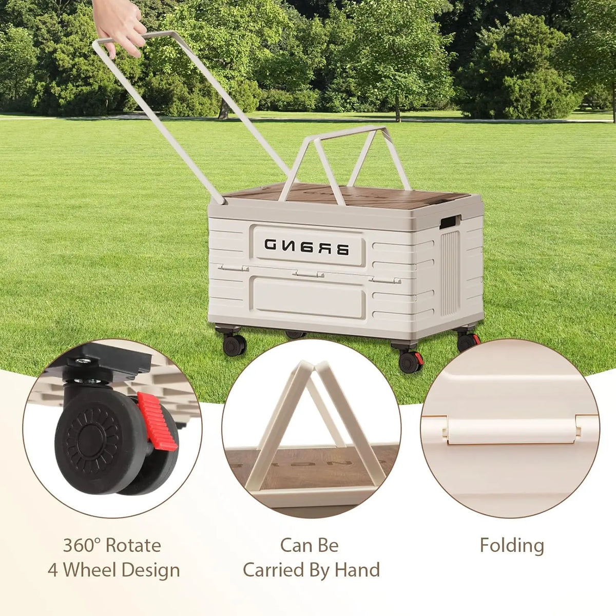 Heavy Duty Rotating Storage Cart With Silent Locking WHeels
