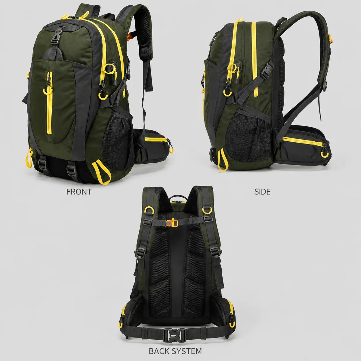Durable Water Repellent Nylon Outdoor Backpack For Camping And Travel