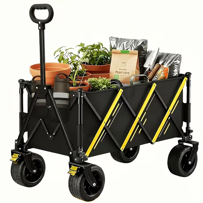 Heavy Duty Folding Utility Wagon Cart For Outdoor Camping