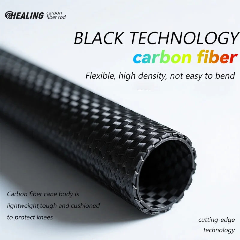 OKHEALING Carbon Fiber Foldable Trekking Poles Lightweight Anti Shock