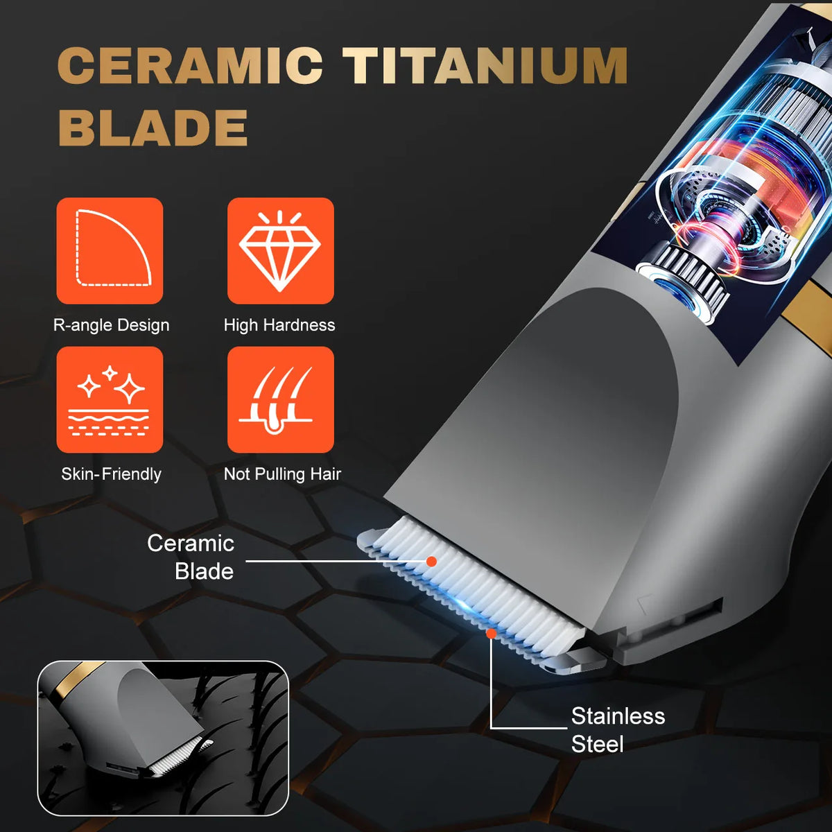 Scttomon Rechargeable Grooming Kit With LED Display And Stand