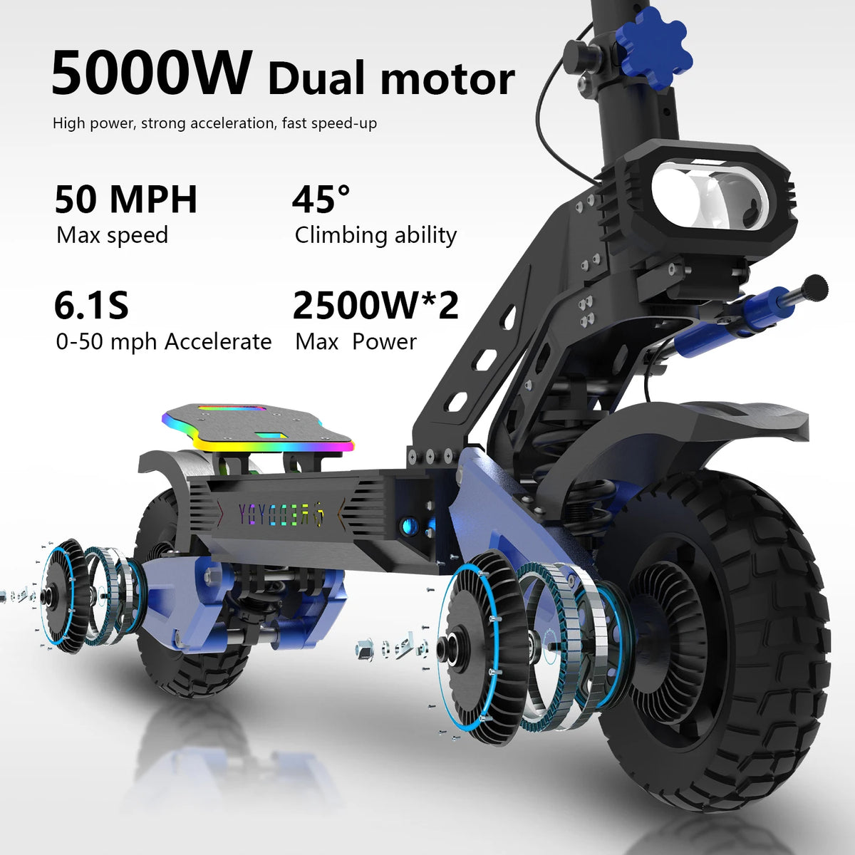 Reddydy Dual Motors Electric Scooter With Full Suspension