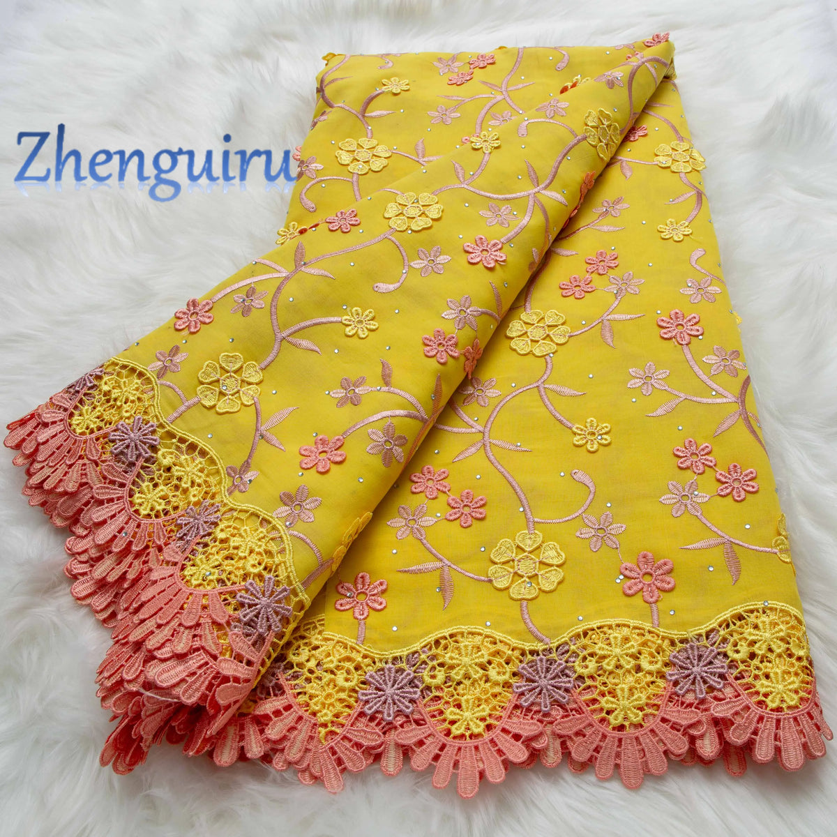 African Cotton Lace Fabric 2026 Swiss Voile Lace Elegant Nigerian 3D Embroidery Cotton Lace 5 Yards for Women Dresses Sew 4717