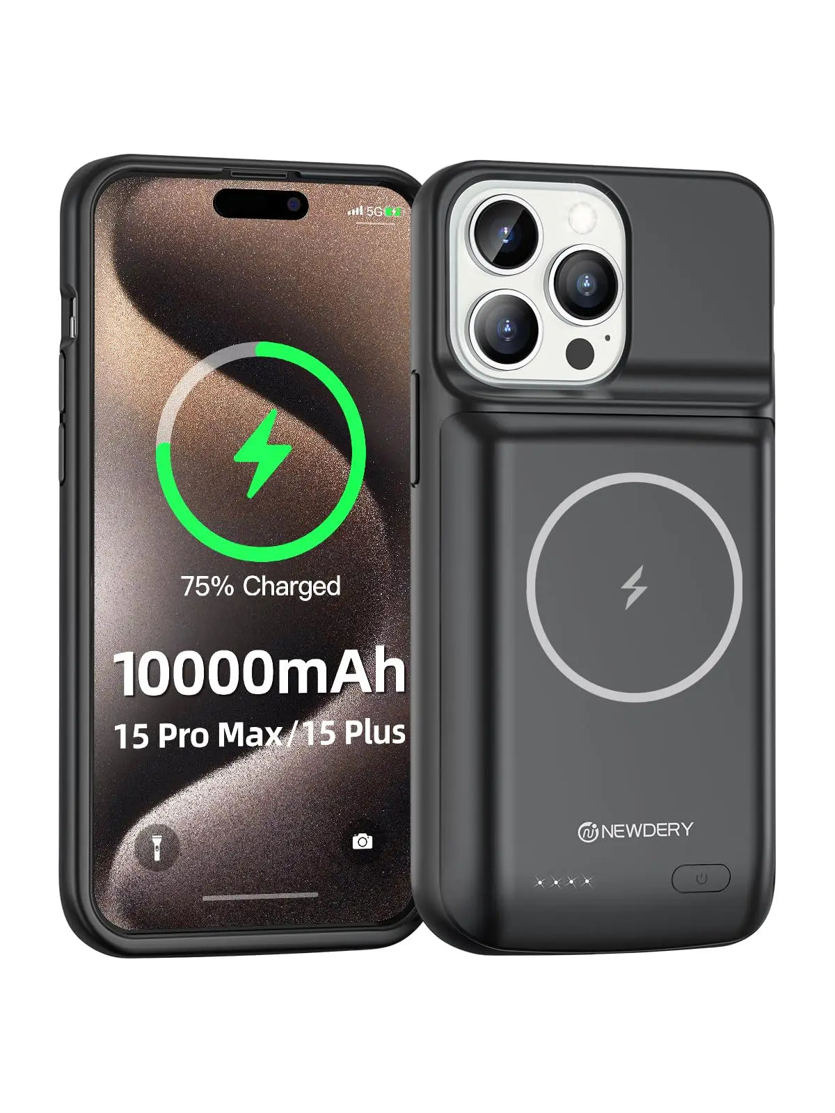 Newdery Magnetic Wireless Charging Battery Case For iPhones