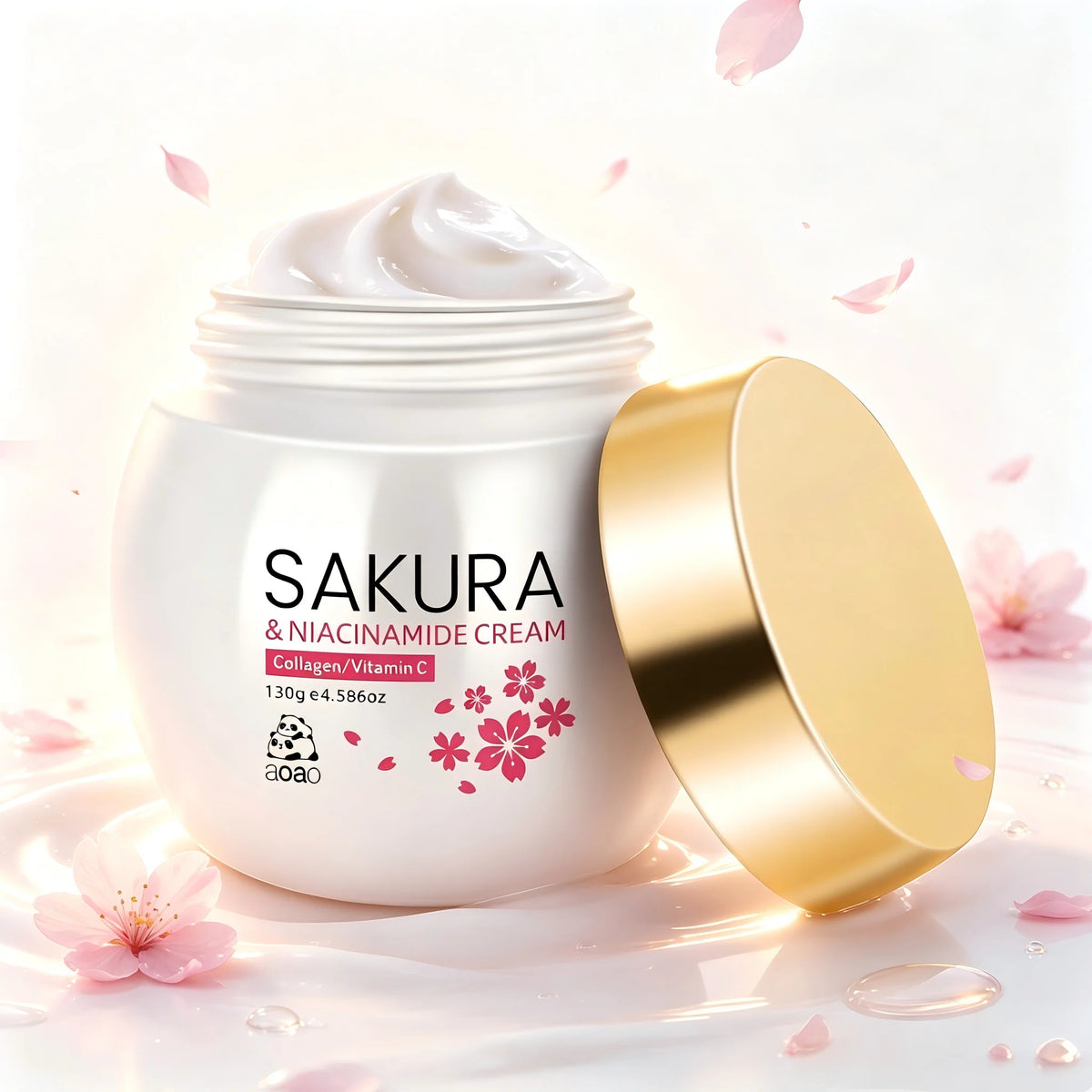 Aoao Sakura Hydrating Face Cream Infused With Collagen And Niacinamide