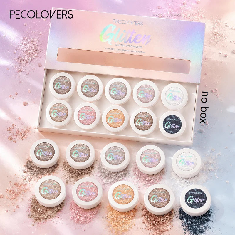Long Lasting Glitter Eyeshadow Palette With Shimmer Highlighter