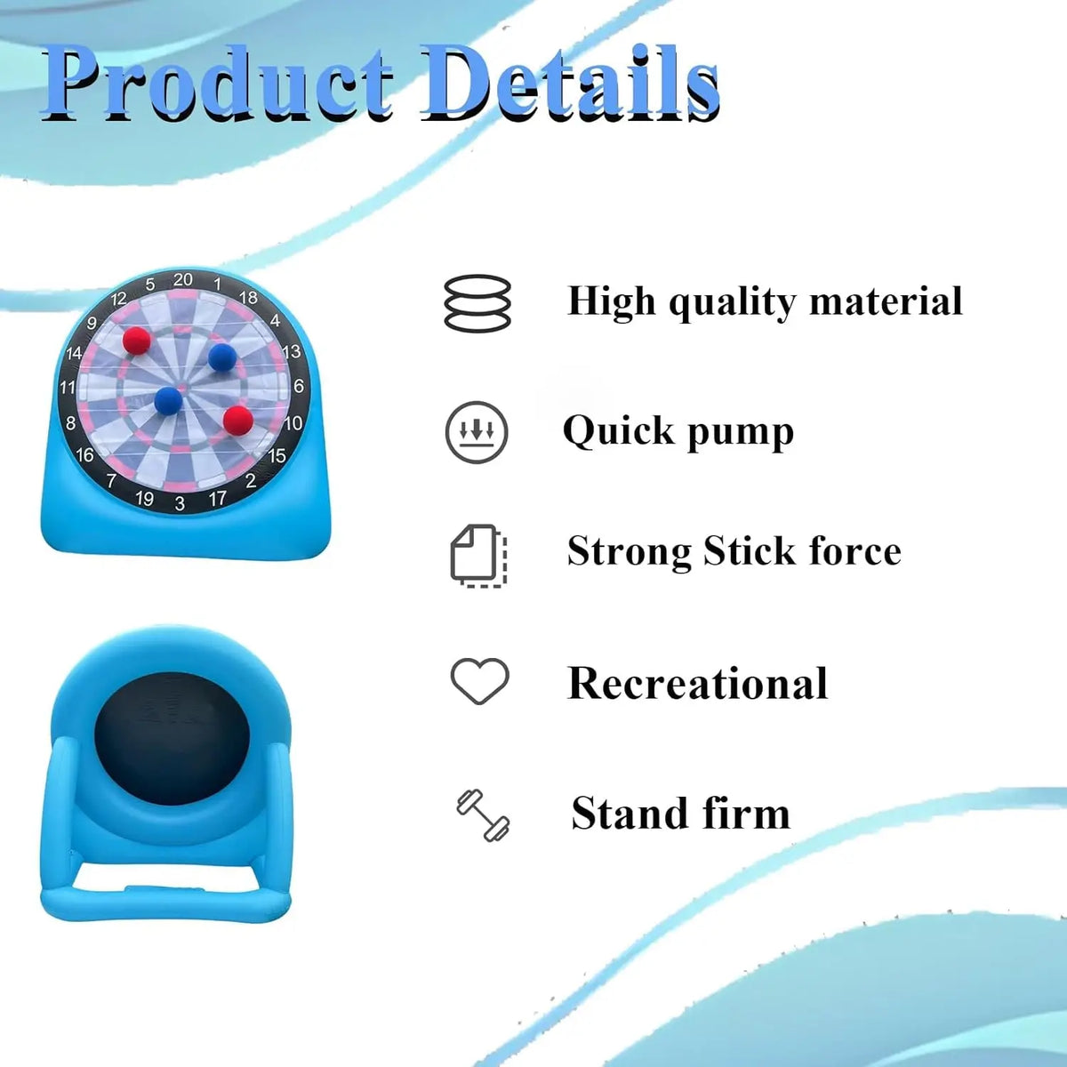 6ft Inflatable Dartboards PVC Soccer Target Darts Outdoor, Yard, Lawn, Carnival Games Kick Dart game