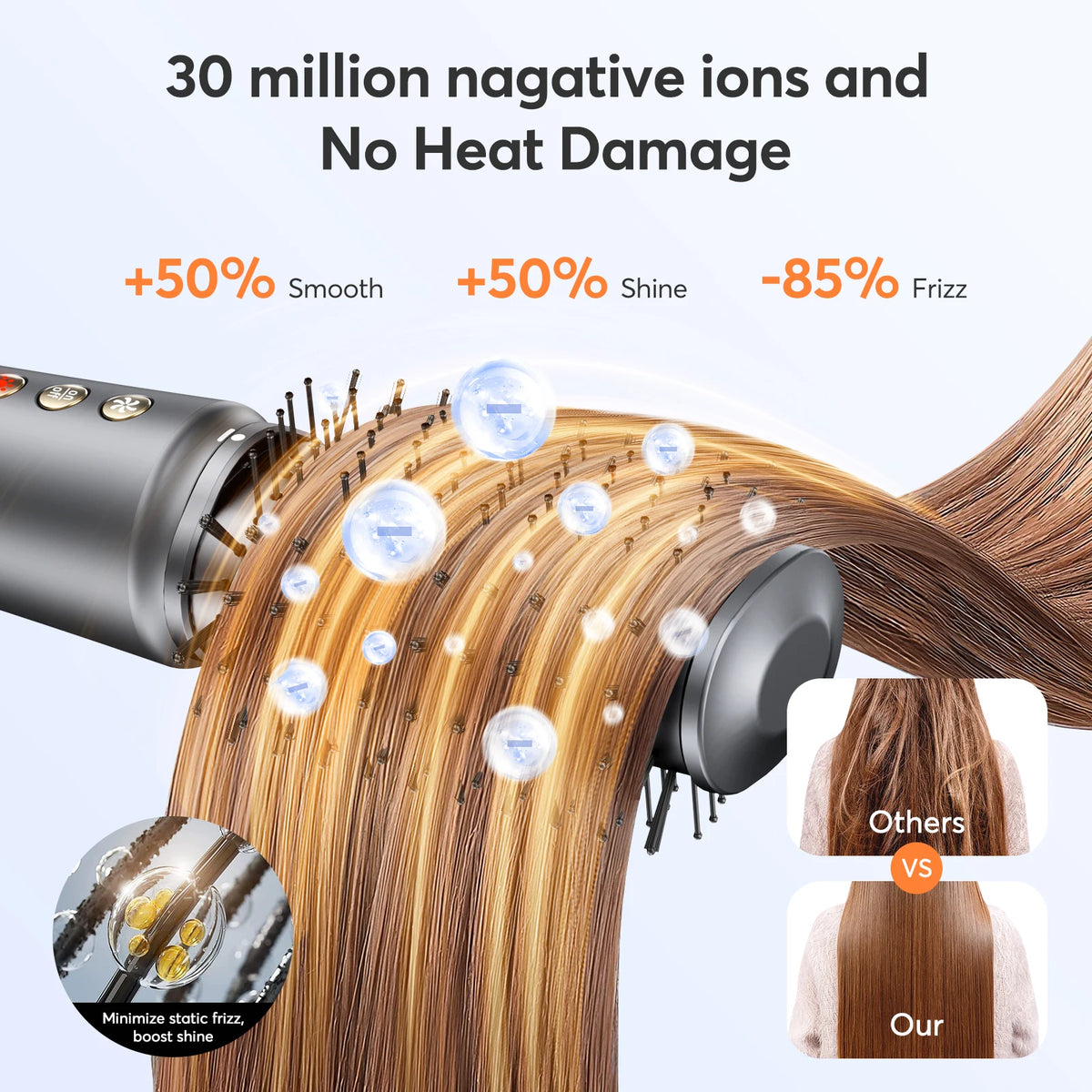 Bopcal Hot Air Comb Hair Dryer Multi Style Electric Tool