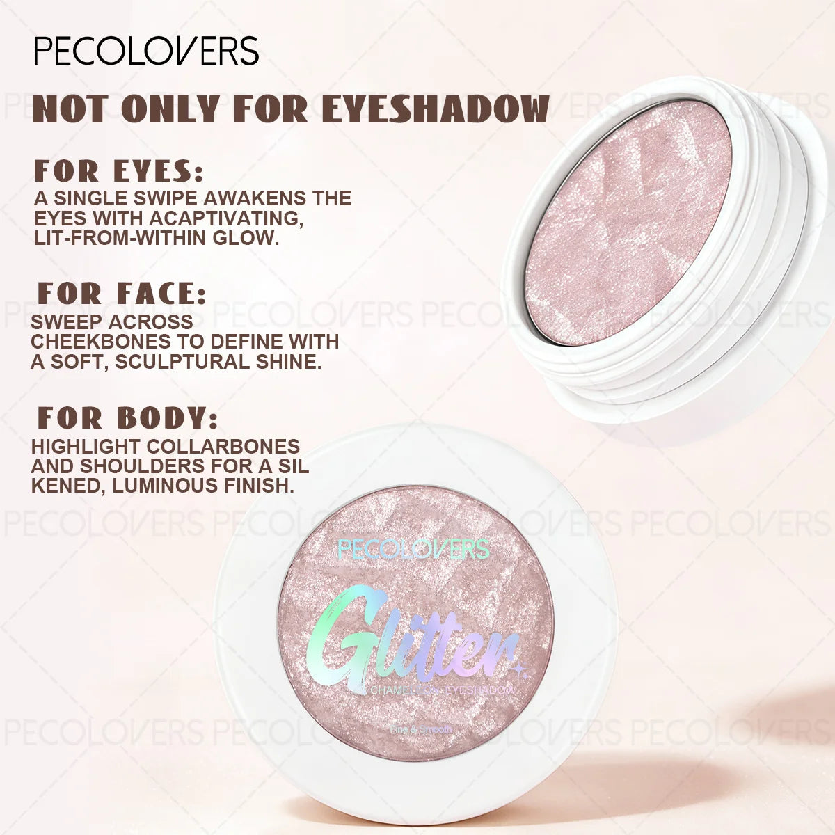 Long Lasting Glitter Eyeshadow Palette With Shimmer Highlighter