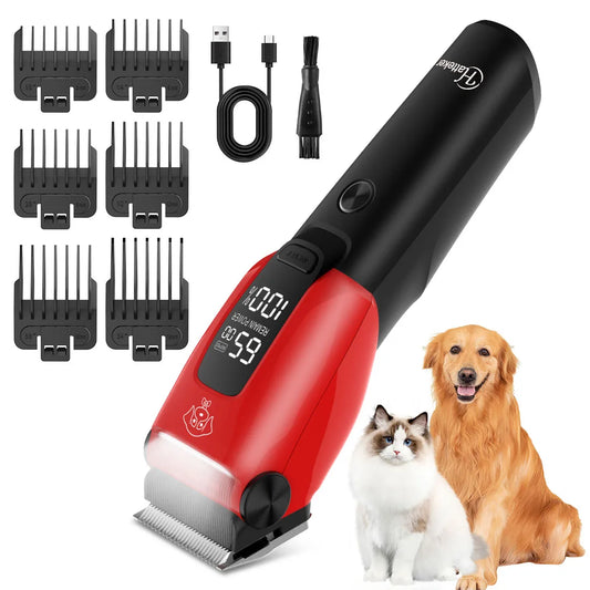 Hatteker Electric Pet Hair Clipper With Adjustable Stainless Steel Blades