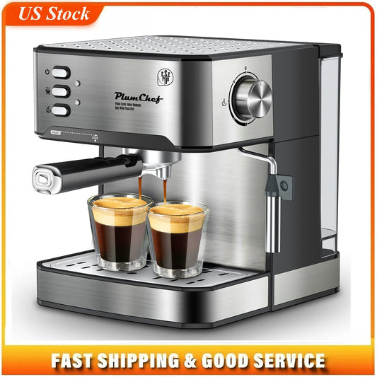 Compact 20 Bar Espresso Machine With Milk Frother And Wand