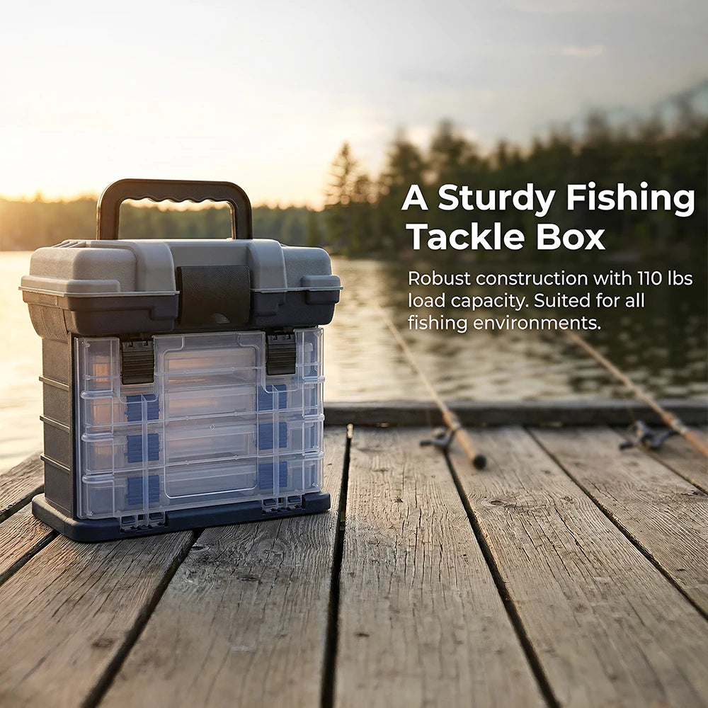 Zoe Portable Fishing Tackle Box Kit With Pliers And Lures