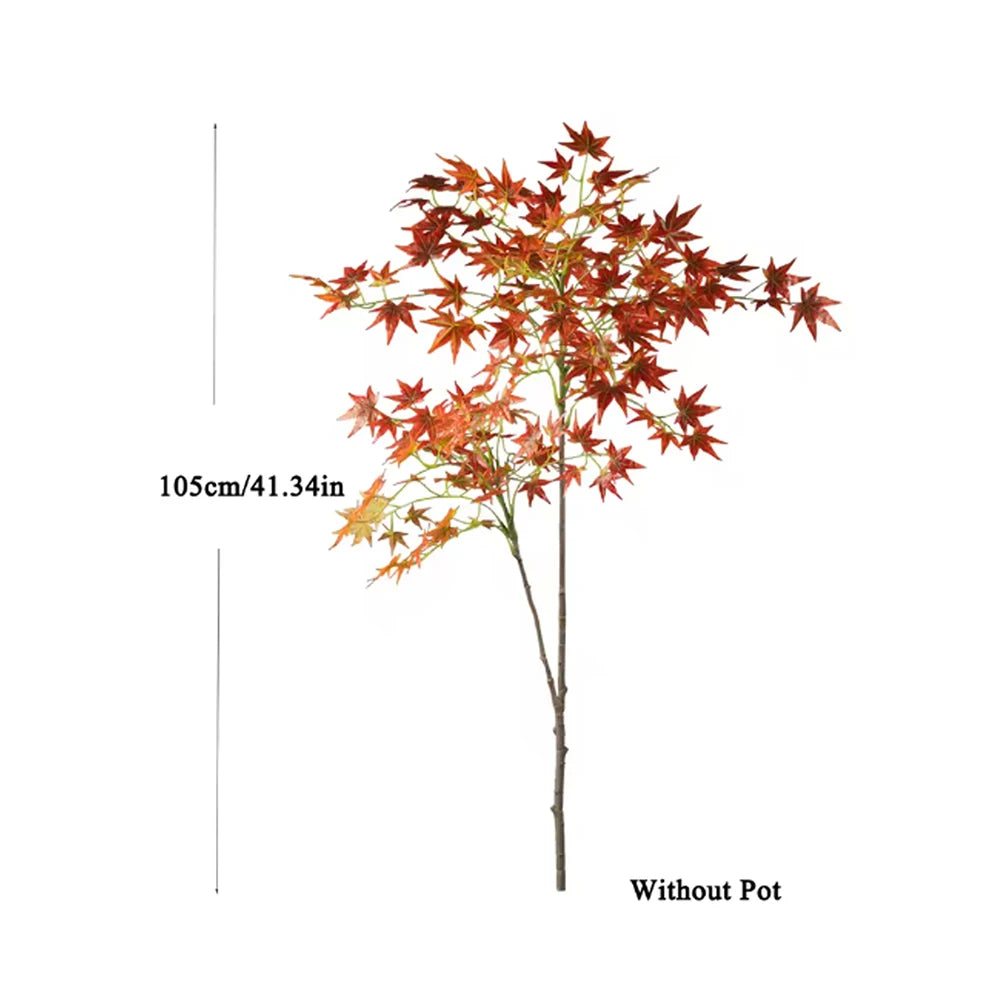 Kmitang Artificial Maple Tree Faux Plastic Home Garden Decor