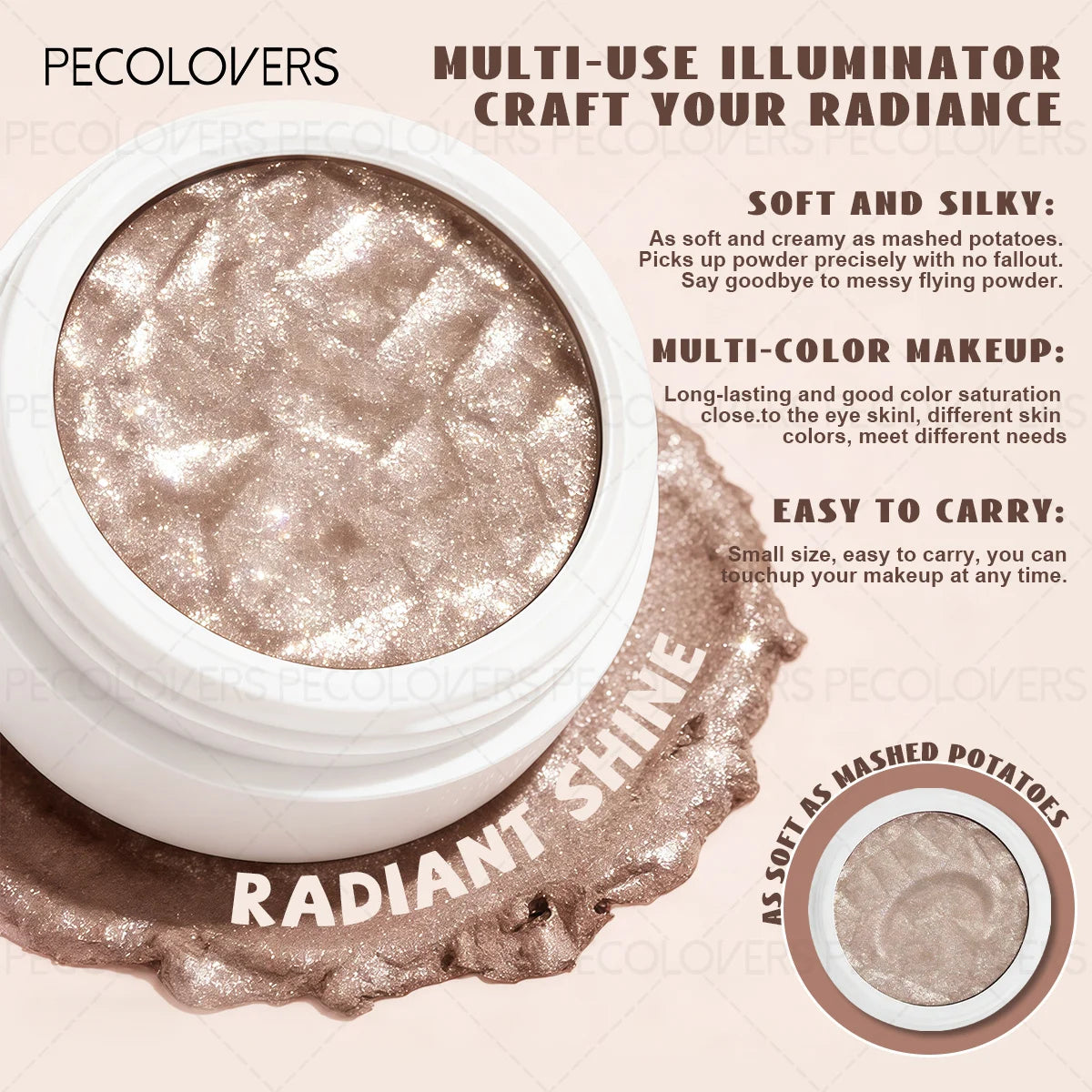 Long Lasting Glitter Eyeshadow Palette With Shimmer Highlighter