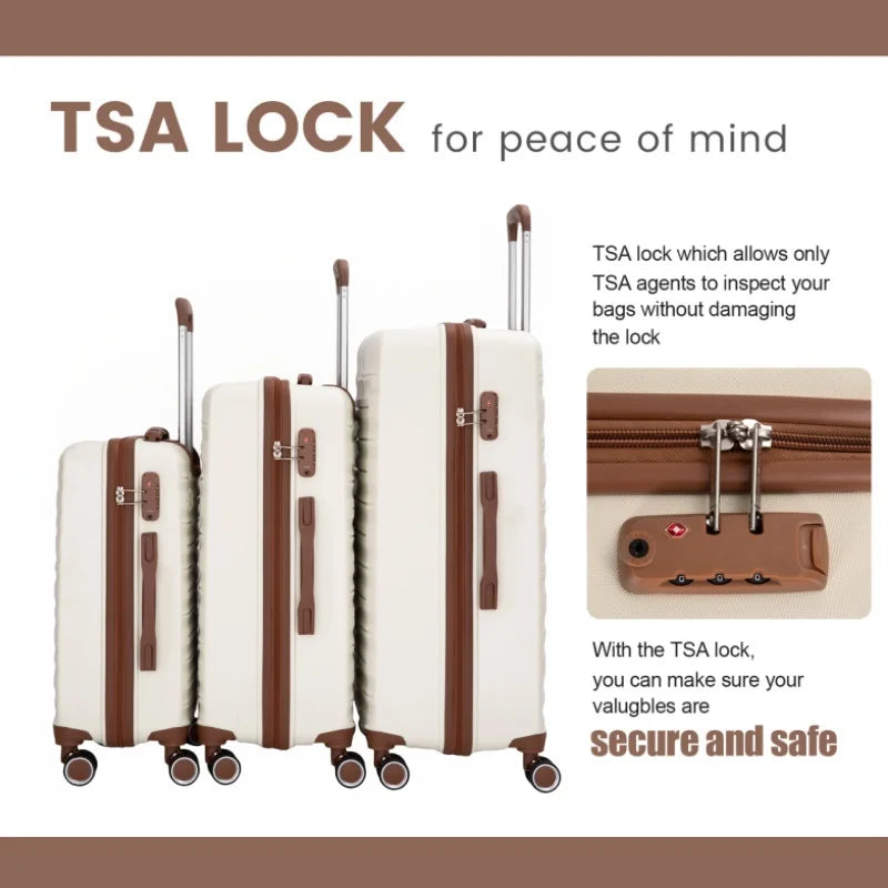 Travelhouse Five Piece Spinner Luggage Set With Tsa Lock