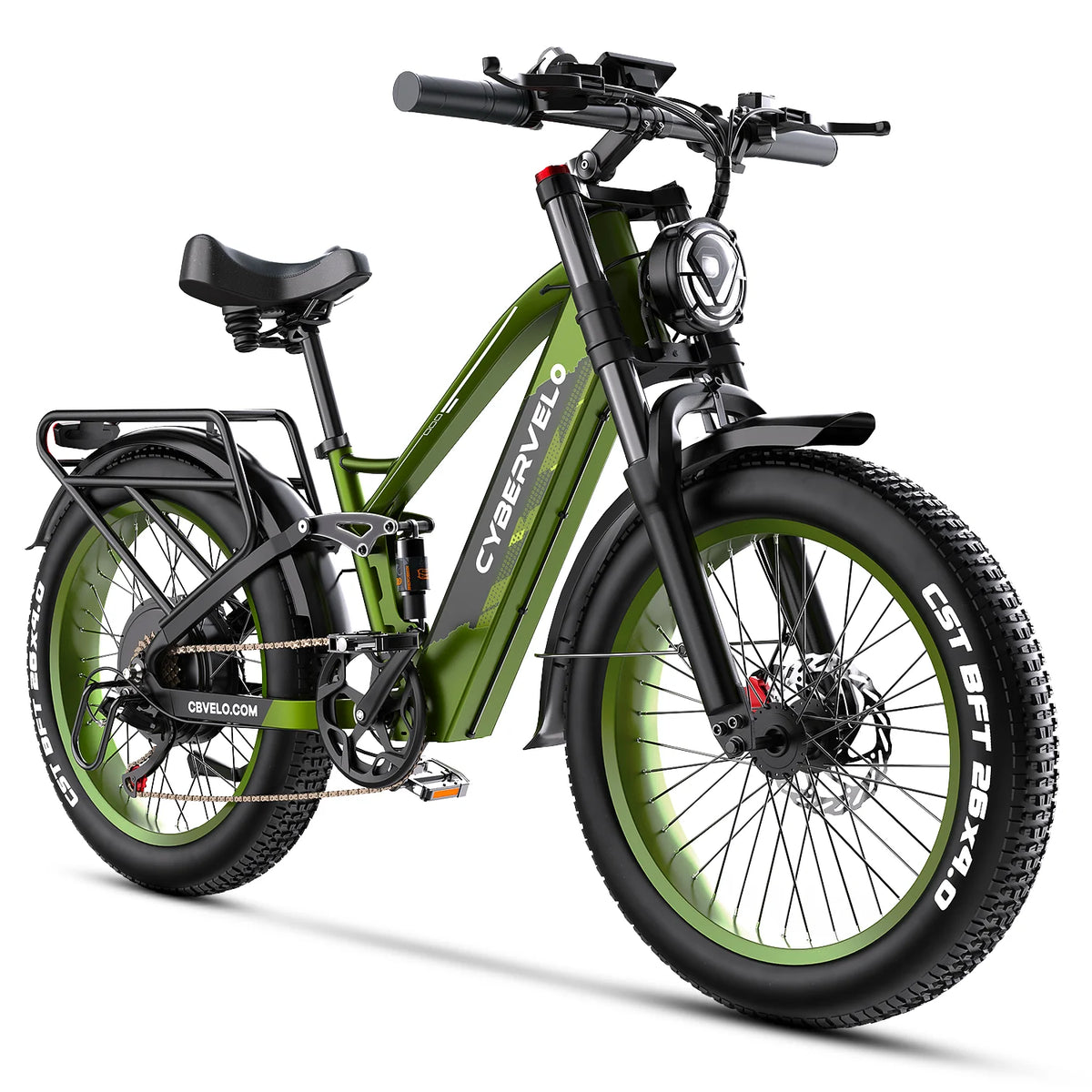 Lionland Fat Tire Electric Bicycle All Terrain Long Range Design