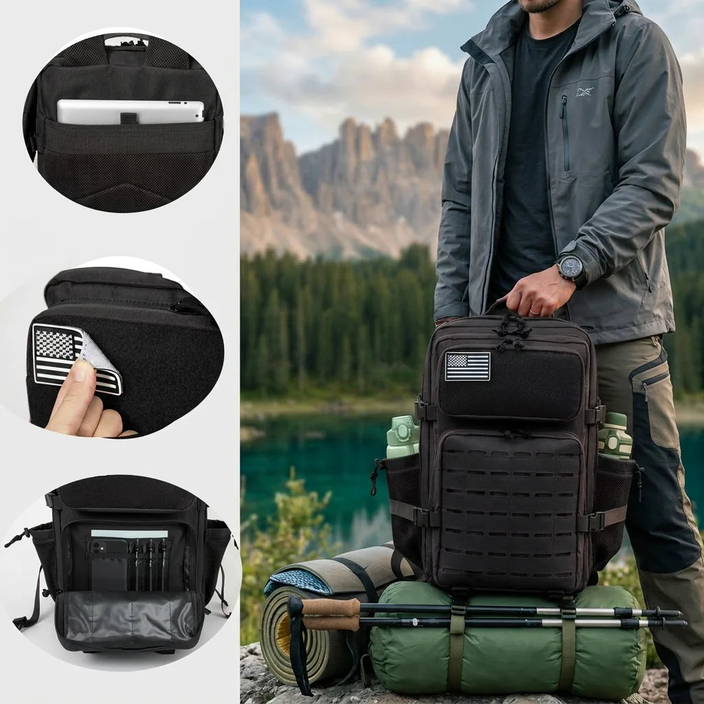 ReFire Gear Tactical Backpack Featuring Molle Webbing And Cup Holders