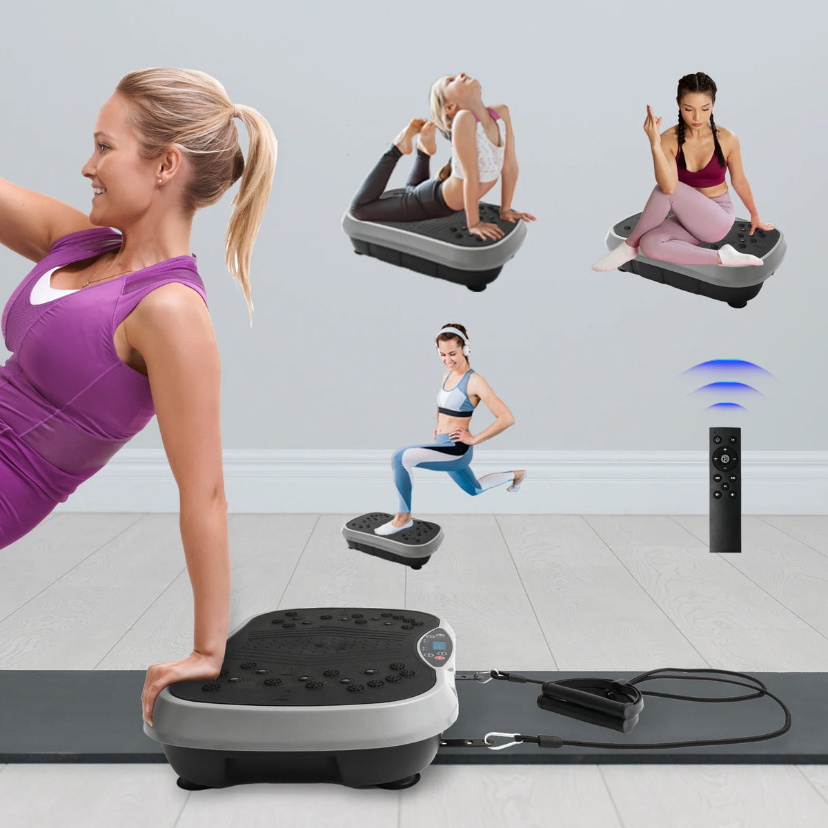 Portable Standing Vibration Plate Whole Body Exercise Fitness Machine
