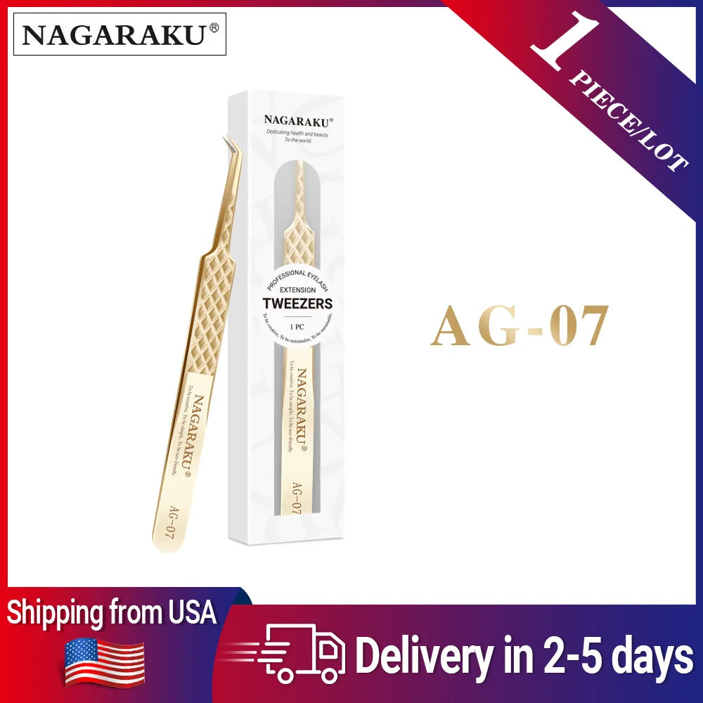 Nagaraku AG Series Precision Fiber Tip Eyelash Extension Tweezers