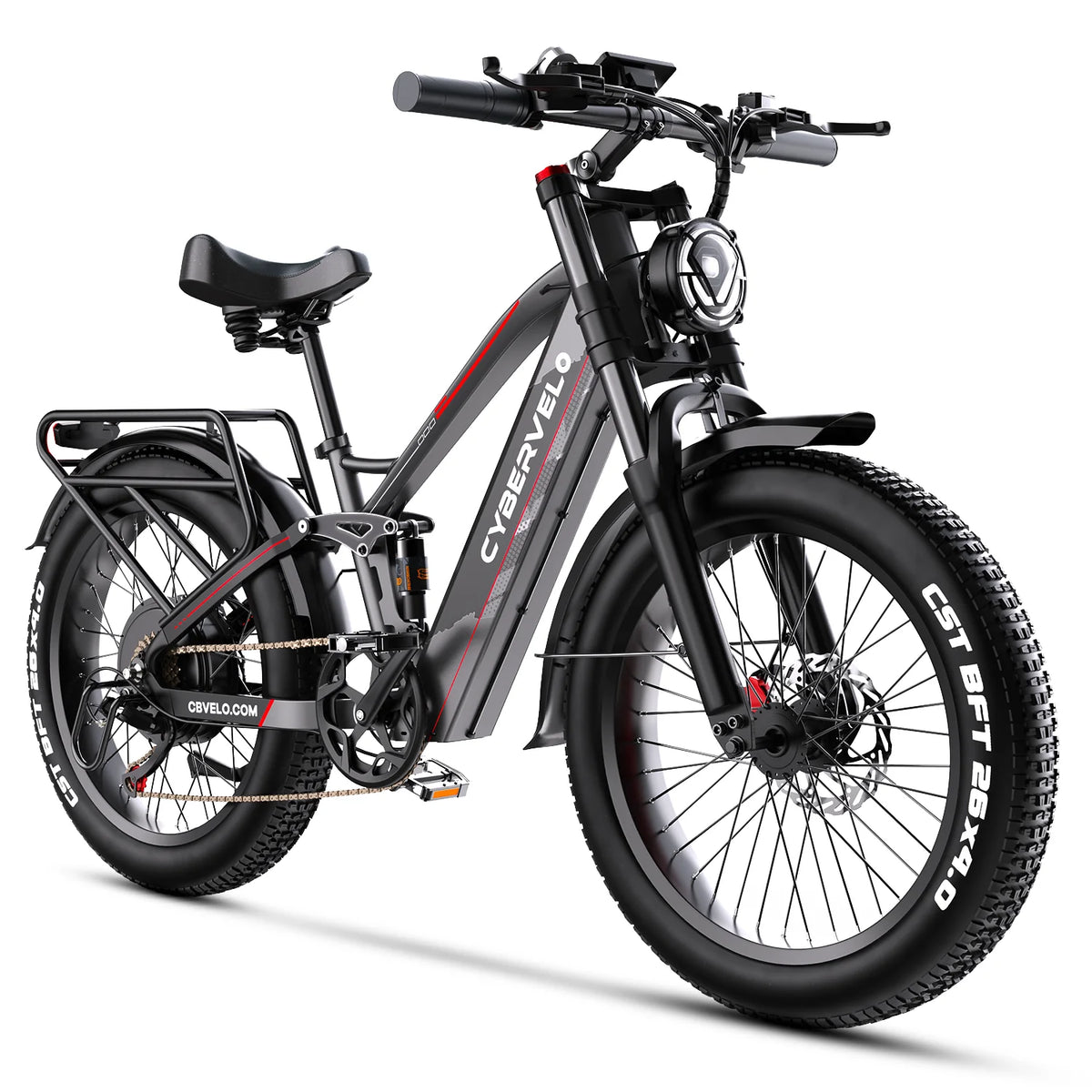 Lionland Fat Tire Electric Bicycle All Terrain Long Range Design