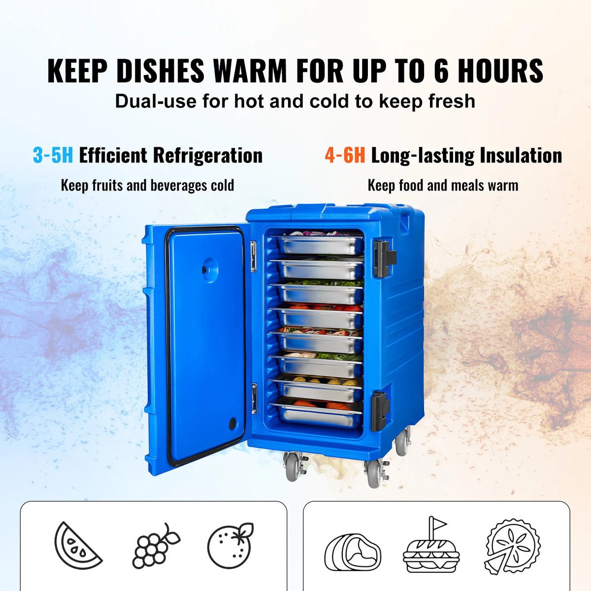 Vevor Commercial Insulated Front Loading Food Pan Carrier
