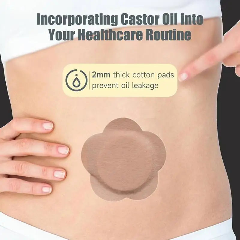 Self Adhesive Disposable Castor Oil Patches For Gentle Navel Care