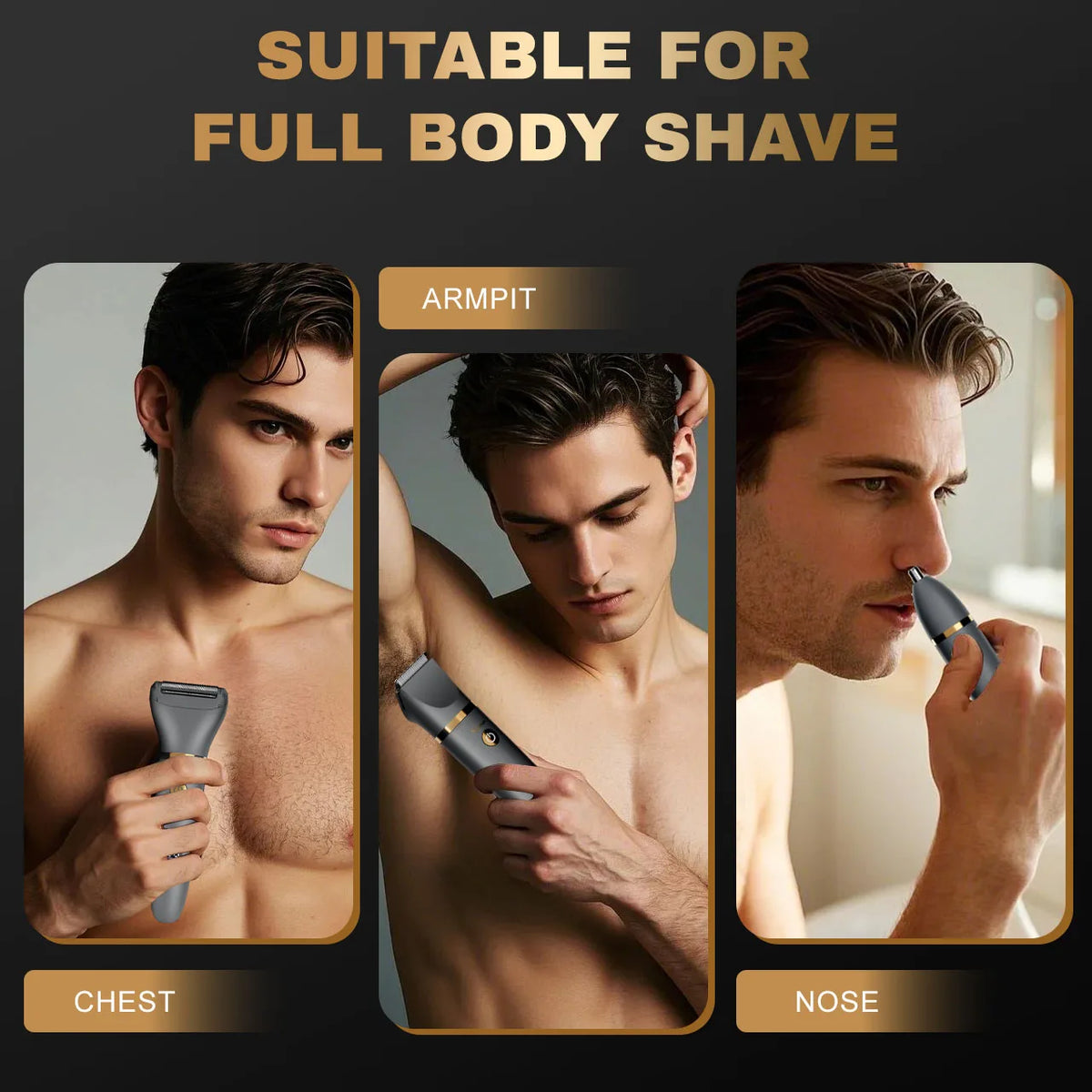 Scttomon Rechargeable Grooming Kit With LED Display And Stand