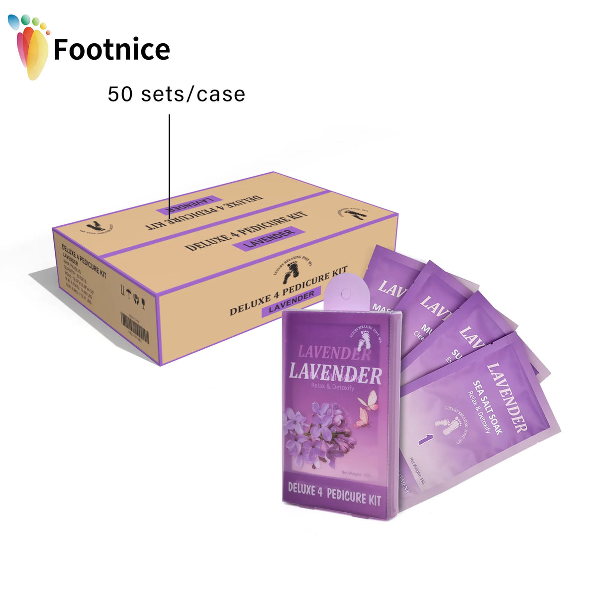 Deluxe Four Step Spa Pedicure Kit For Professional Foot Care