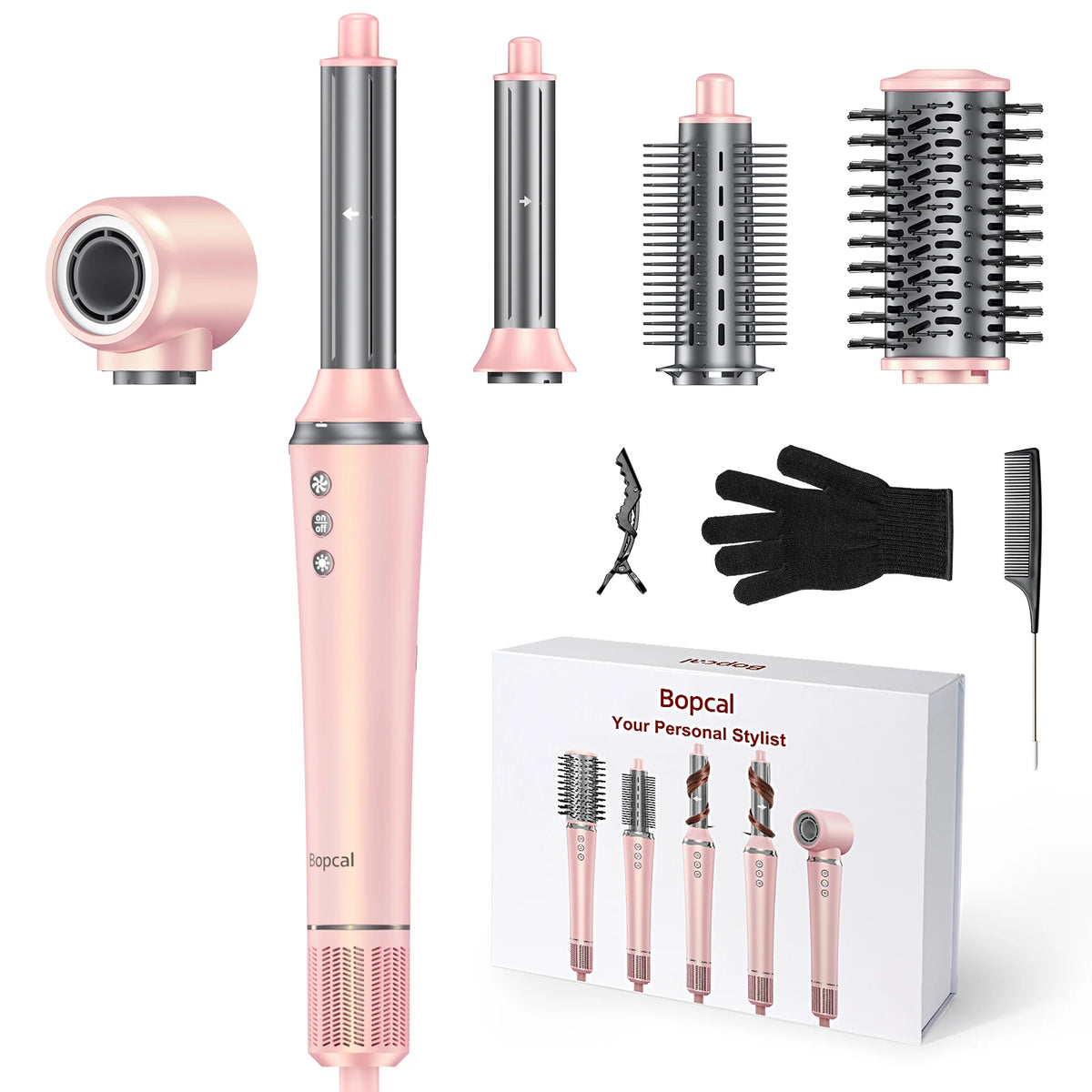 Bopcal Hot Air Comb Hair Dryer Multi Style Electric Tool