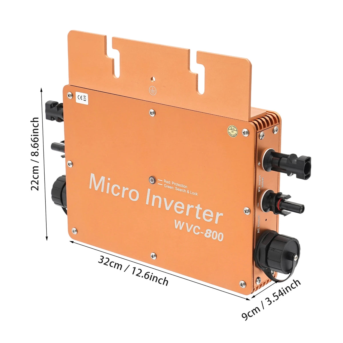 800W Solar Power Inverter US Standard LCD Display Smooth Edge High Security Easy Install for Renewable Energy Systems