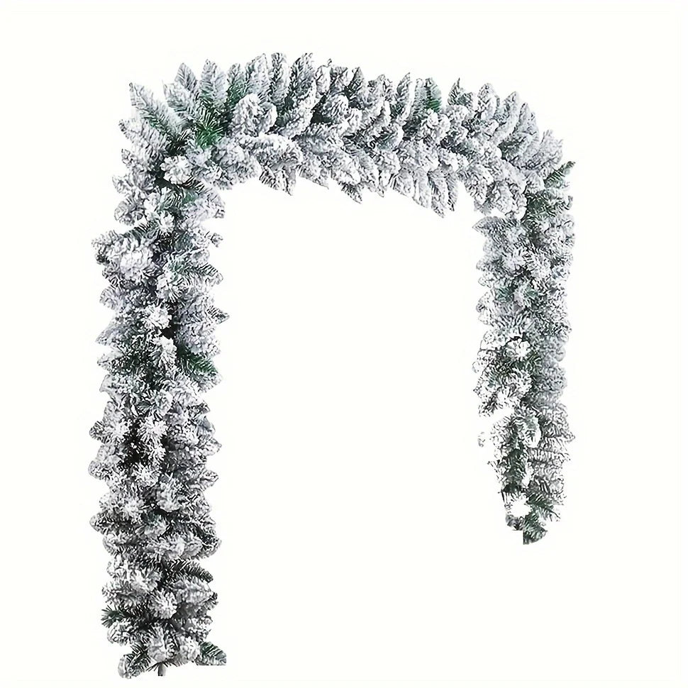 Artificial Frosted Pine Christmas Garland For Holiday Home Decoration