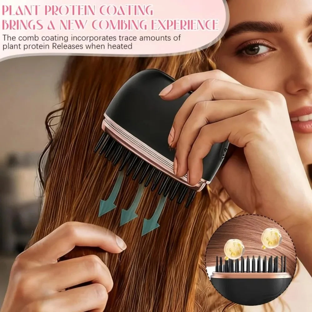 Zimir Rechargeable Ionic Hair Straightener Brush Portable Travel Styling Tool