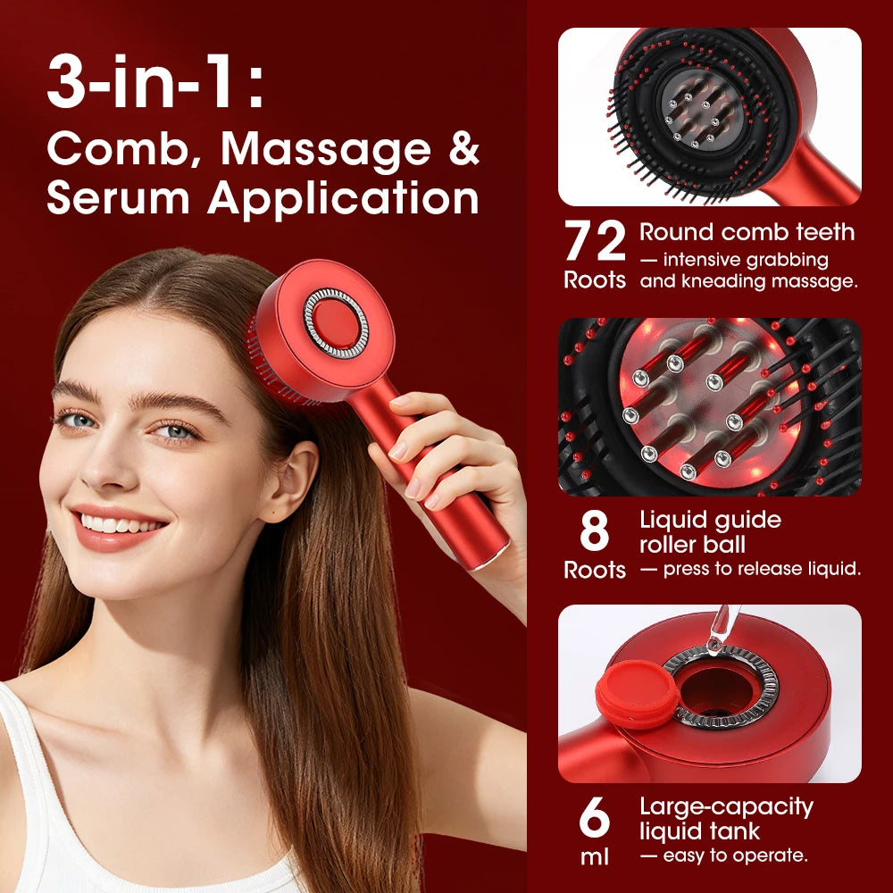 Hailicare Electric Red Light Scalp Massager Comb For Hair Relaxation