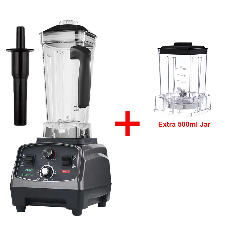 Biolomix Heavy Duty Timer Blender Food Processor With Tritan Jar