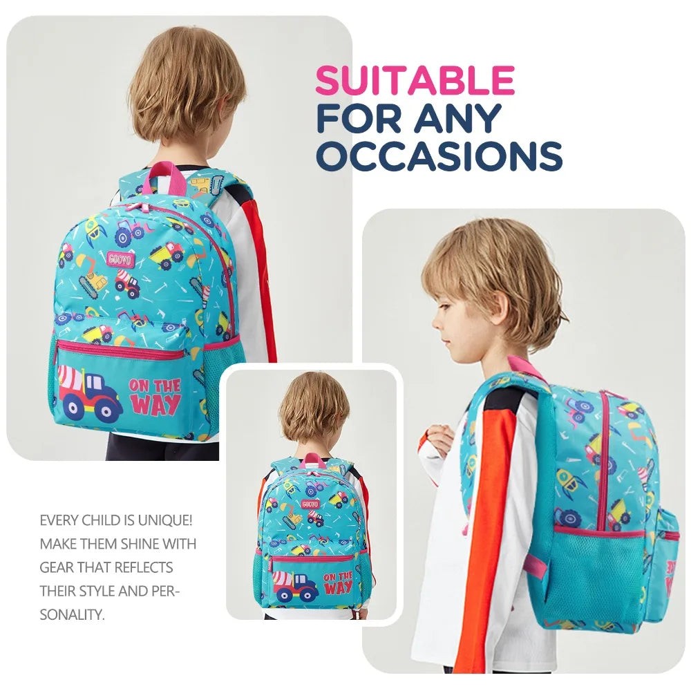 Girls Nylon 3 Pc Backpack Lunch Box Pencil Case School