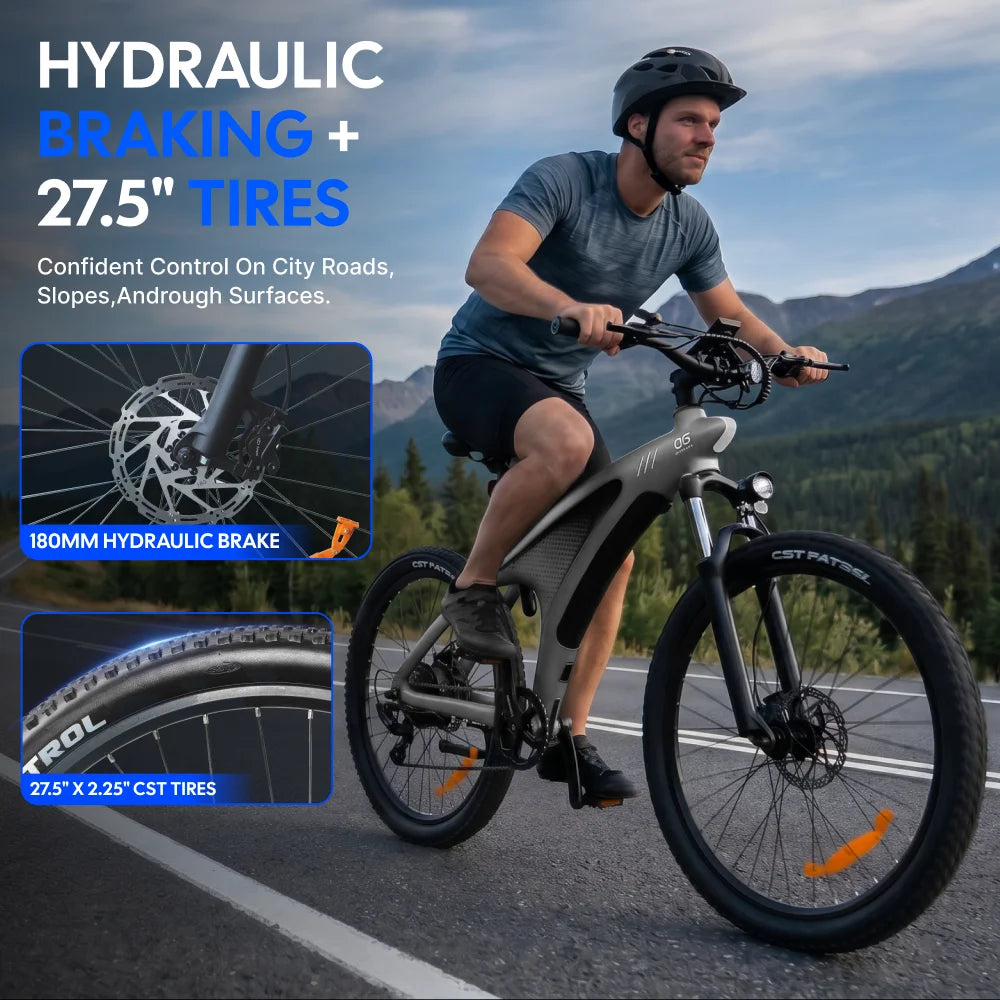 HUANCI Aluminum Electric Mountain Bike With Torque Sensor