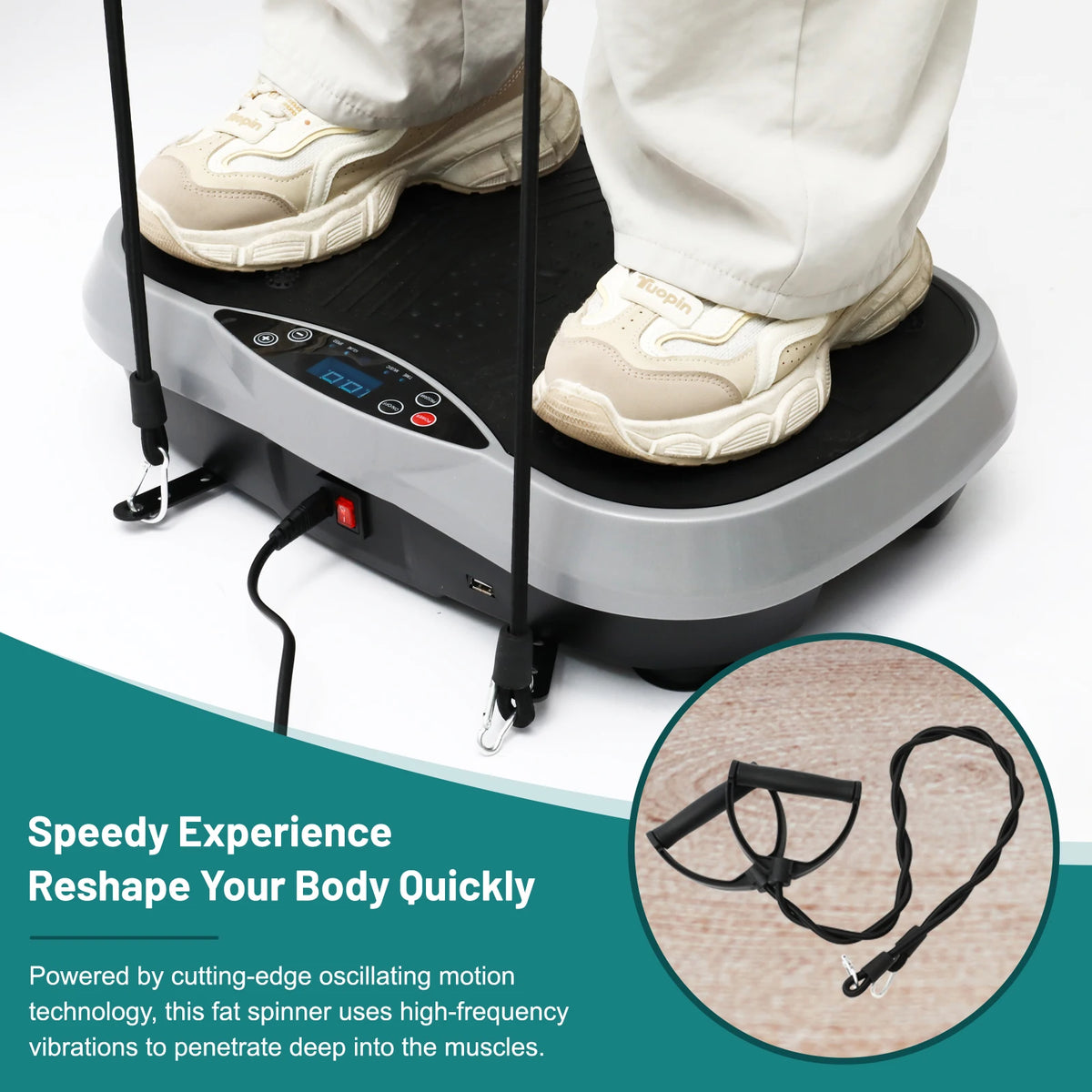 Portable Standing Vibration Plate Whole Body Exercise Fitness Machine
