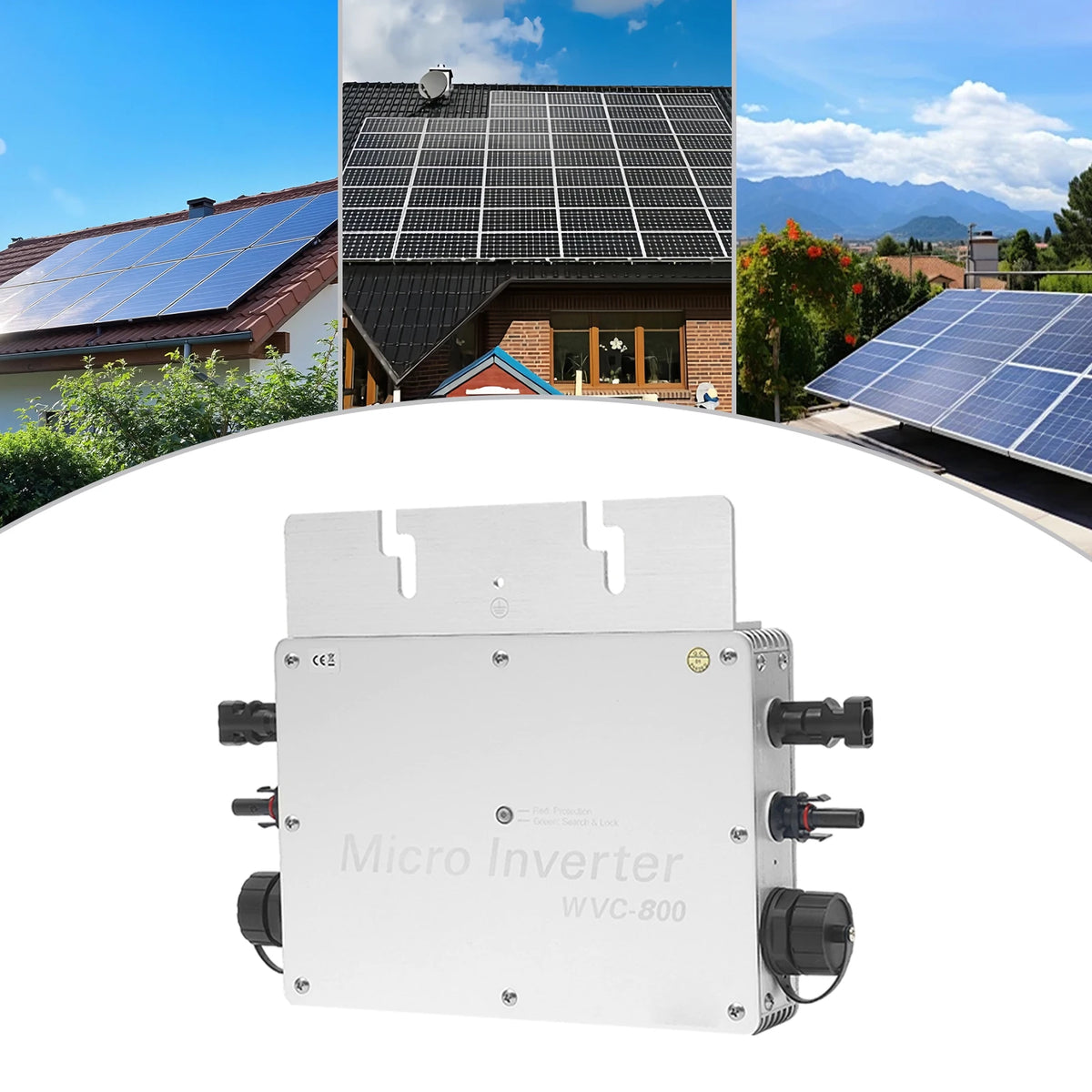 800W Solar Power Inverter US Standard LCD Display Smooth Edge High Security Easy Install for Renewable Energy Systems