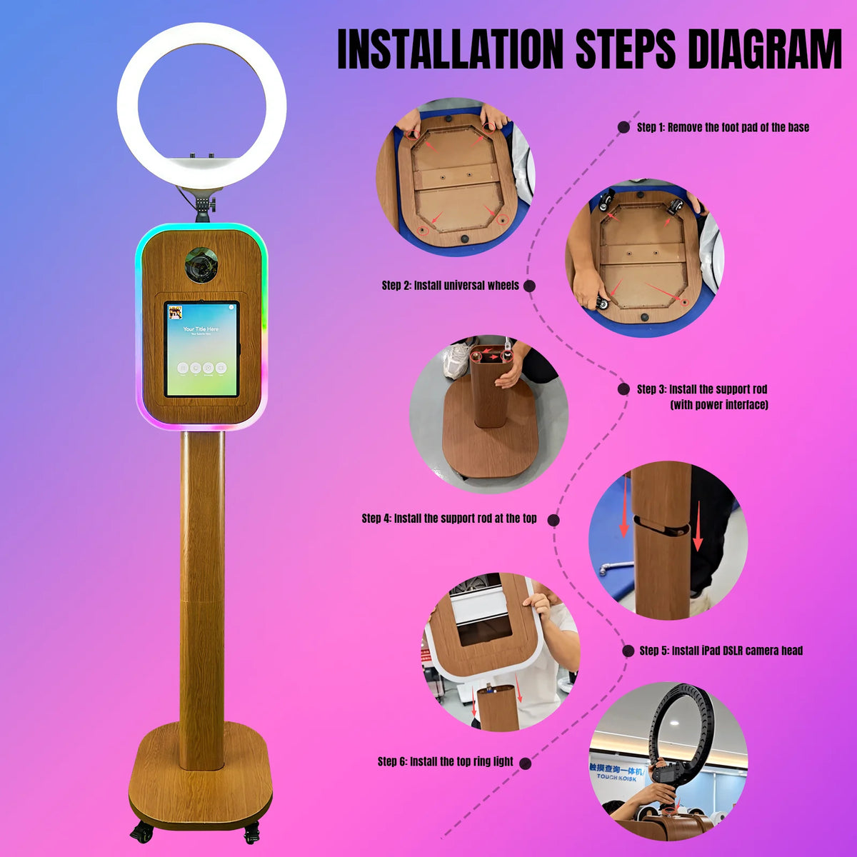 Professional iPad DSLR Photo Booth Machine For Weddings Or Parties
