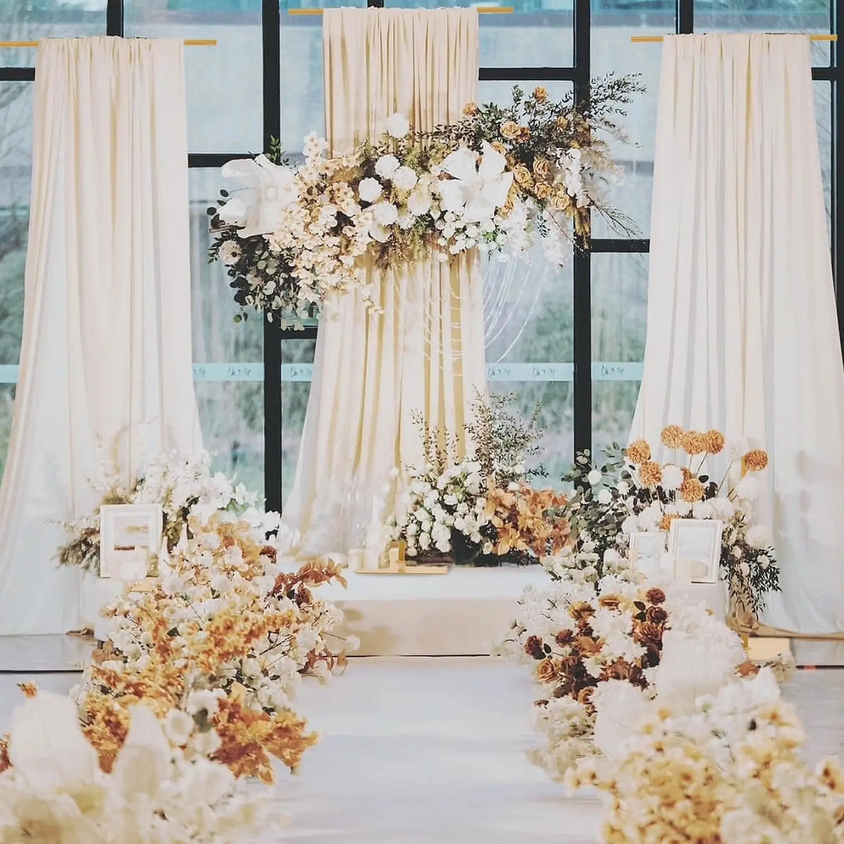 4Pcs 8FT Adjustable Backdrop Stand Wedding Draping Frame For Sheer Fabric Signs Party Birthday Banquet Decor Fabric Not Included