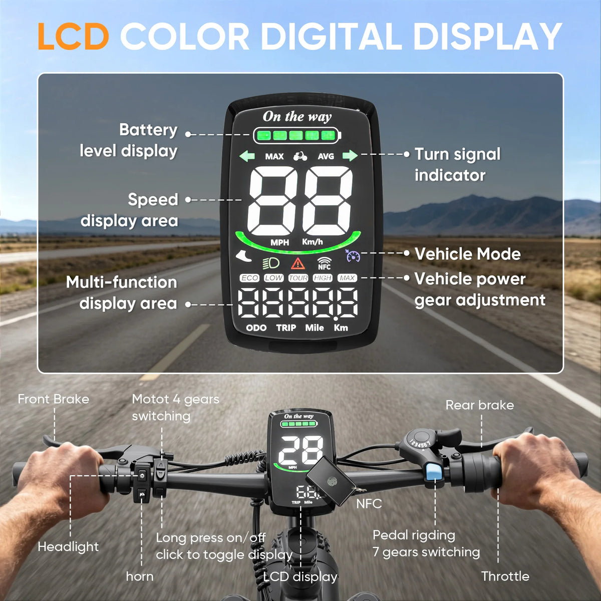 Eilleo Spacewalk 1500W Electric Bike With Removable Battery Suspension