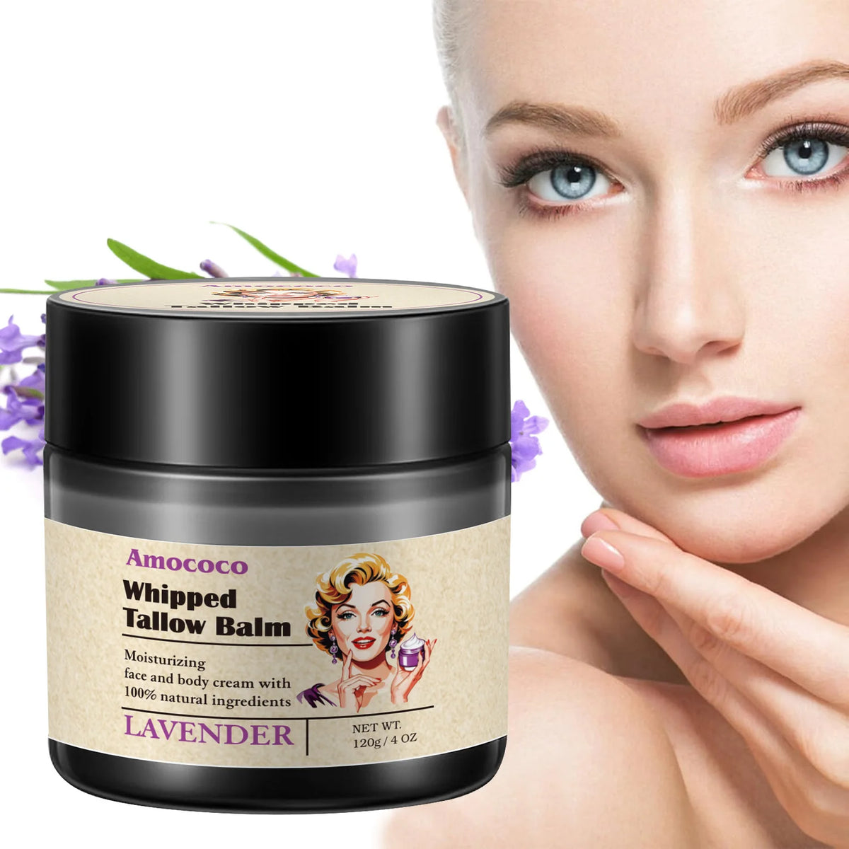 Amococo Whipped Tallow Balm Nourishing Face And Body Moisturizer