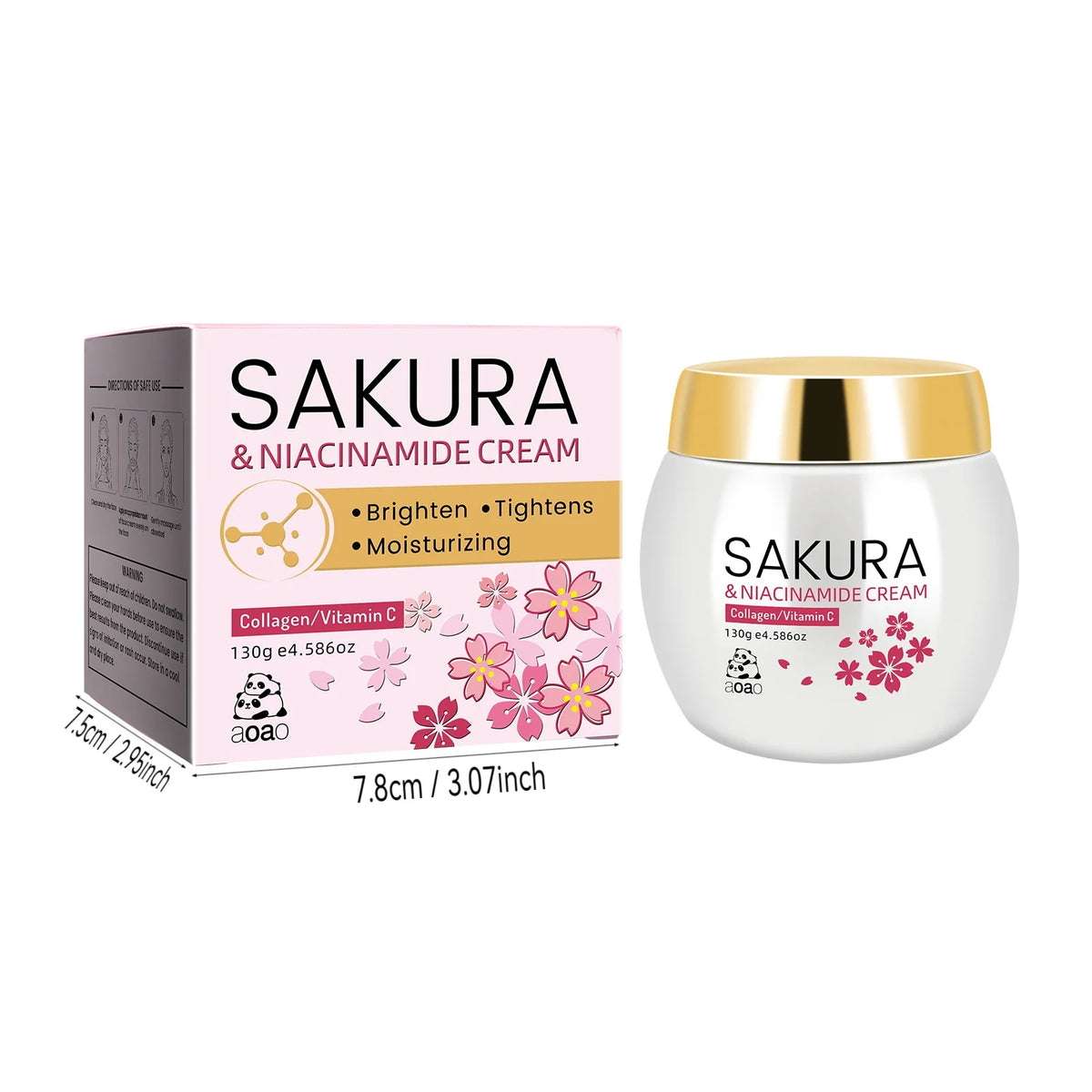 Aoao Sakura Hydrating Face Cream Infused With Collagen And Niacinamide